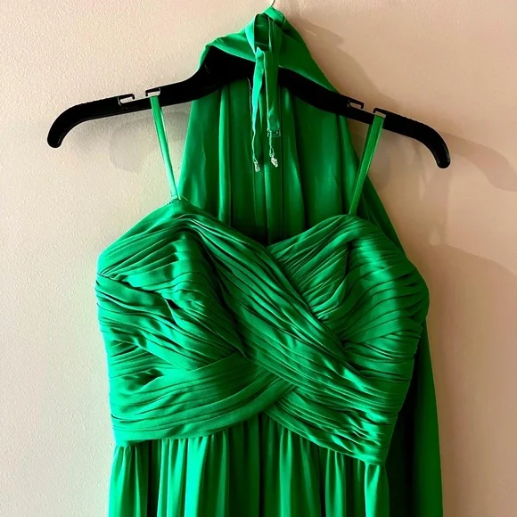 ralph lauren green evening dress Ralph Lauren Green Sleeveless Maxi Dress Women's Regular Long Evening Gown
